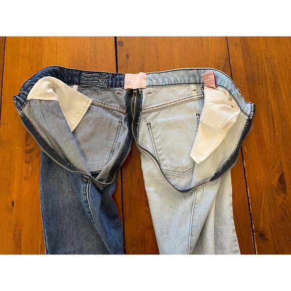 Revice Womens Size 28 Jeans Yin Yang Two Tone High Rise All Cotton Made in USA - Picture 6 of 9